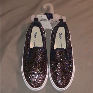 NWT Gap Girls Glitter Slip-On Sneakers